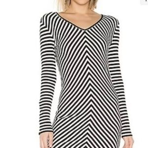 New with tags Rag and Bone mini dress XS  Halifax v neck stripes $250